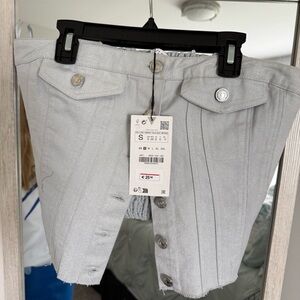 Zara Jean Button Crop Top